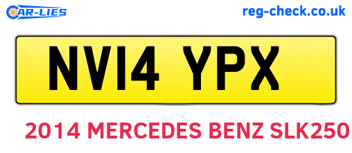 NV14YPX are the vehicle registration plates.
