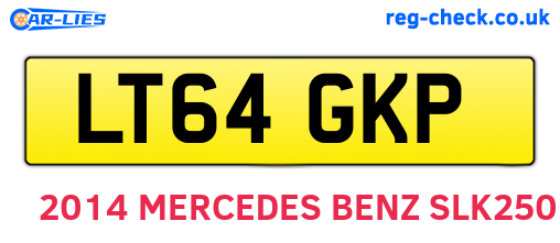 LT64GKP are the vehicle registration plates.