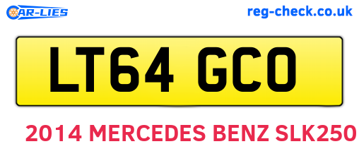 LT64GCO are the vehicle registration plates.