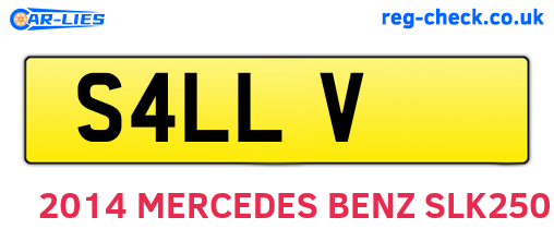S4LLV are the vehicle registration plates.