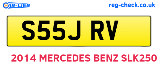 S55JRV are the vehicle registration plates.