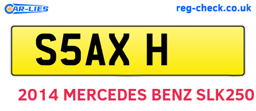 S5AXH are the vehicle registration plates.