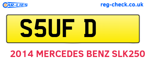 S5UFD are the vehicle registration plates.