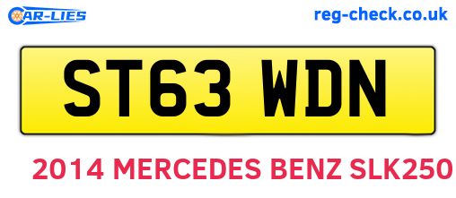 ST63WDN are the vehicle registration plates.