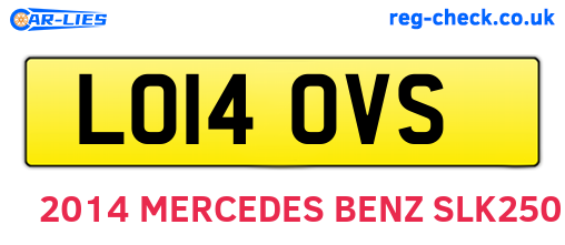 LO14OVS are the vehicle registration plates.