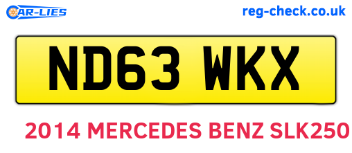 ND63WKX are the vehicle registration plates.