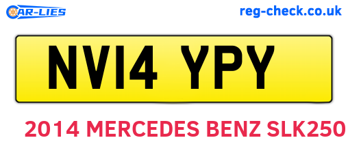 NV14YPY are the vehicle registration plates.