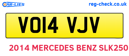 VO14VJV are the vehicle registration plates.