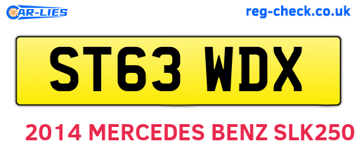ST63WDX are the vehicle registration plates.