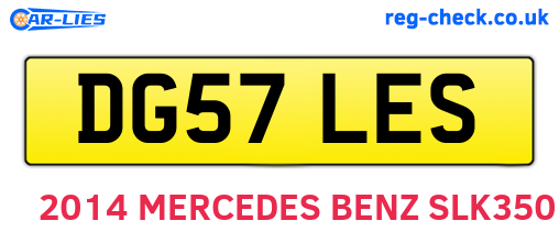 DG57LES are the vehicle registration plates.