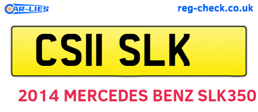 CS11SLK are the vehicle registration plates.