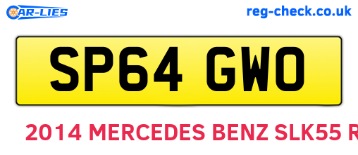 SP64GWO are the vehicle registration plates.