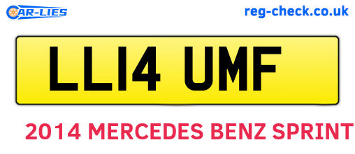 LL14UMF are the vehicle registration plates.