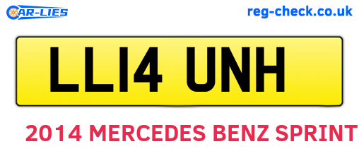 LL14UNH are the vehicle registration plates.