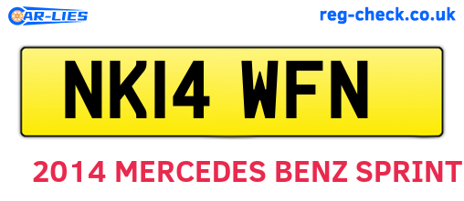 NK14WFN are the vehicle registration plates.