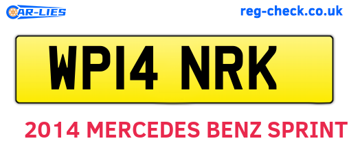WP14NRK are the vehicle registration plates.
