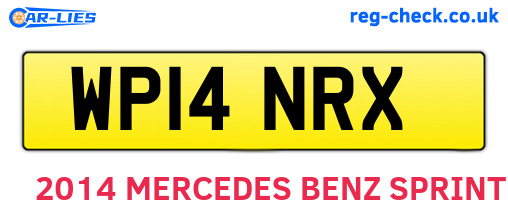 WP14NRX are the vehicle registration plates.