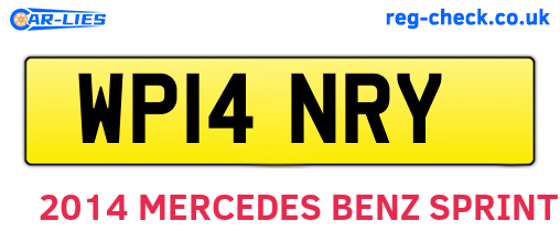WP14NRY are the vehicle registration plates.