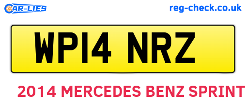 WP14NRZ are the vehicle registration plates.