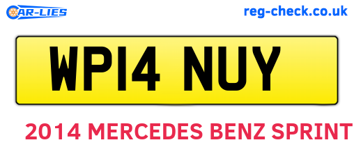 WP14NUY are the vehicle registration plates.