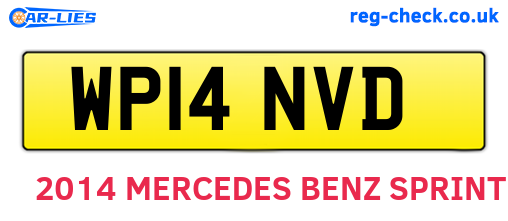 WP14NVD are the vehicle registration plates.