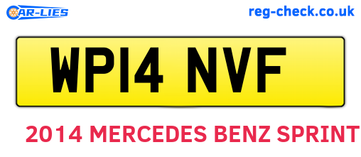 WP14NVF are the vehicle registration plates.