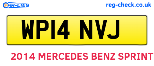 WP14NVJ are the vehicle registration plates.