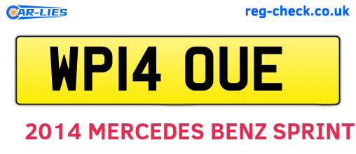 WP14OUE are the vehicle registration plates.