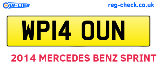 WP14OUN are the vehicle registration plates.