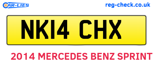 NK14CHX are the vehicle registration plates.