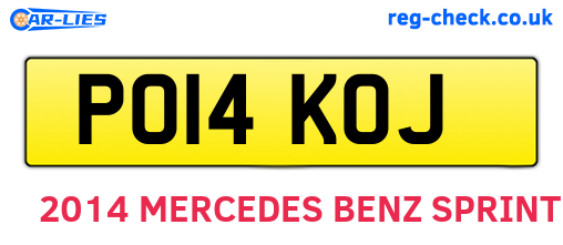 PO14KOJ are the vehicle registration plates.