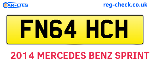 FN64HCH are the vehicle registration plates.