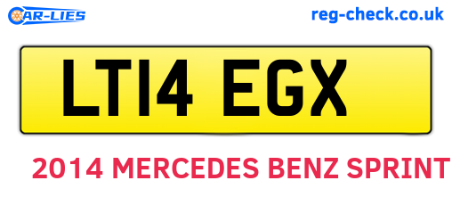LT14EGX are the vehicle registration plates.