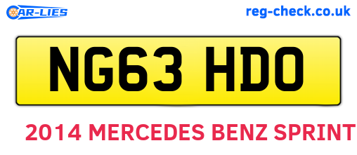 NG63HDO are the vehicle registration plates.