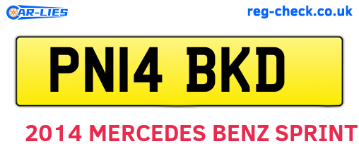 PN14BKD are the vehicle registration plates.