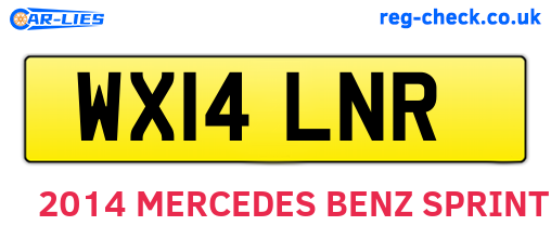 WX14LNR are the vehicle registration plates.