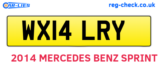 WX14LRY are the vehicle registration plates.