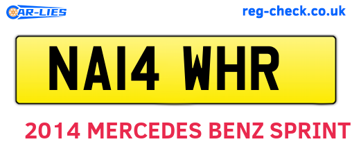 NA14WHR are the vehicle registration plates.