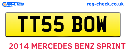 TT55BOW are the vehicle registration plates.