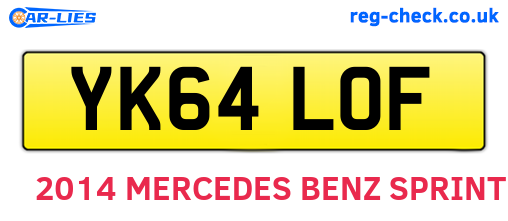 YK64LOF are the vehicle registration plates.