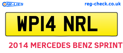 WP14NRL are the vehicle registration plates.
