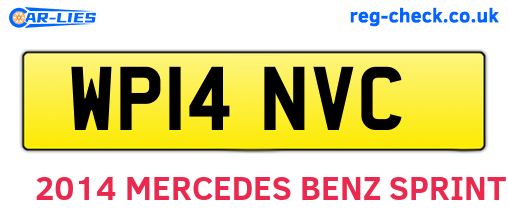 WP14NVC are the vehicle registration plates.
