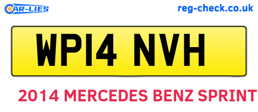WP14NVH are the vehicle registration plates.