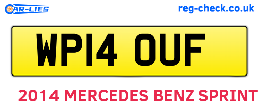 WP14OUF are the vehicle registration plates.