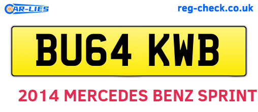 BU64KWB are the vehicle registration plates.