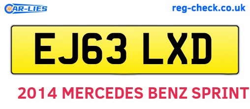 EJ63LXD are the vehicle registration plates.