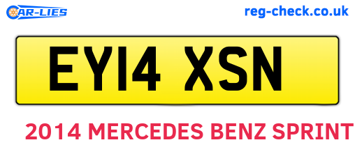 EY14XSN are the vehicle registration plates.