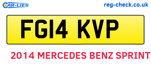 FG14KVP are the vehicle registration plates.