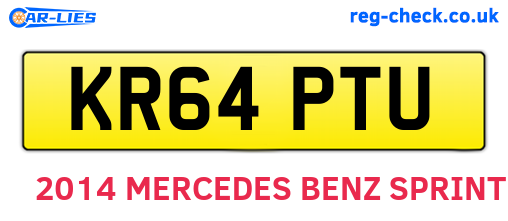 KR64PTU are the vehicle registration plates.