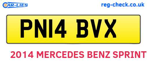 PN14BVX are the vehicle registration plates.